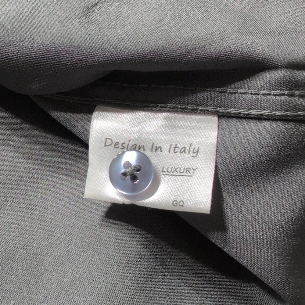 Flex Men's Luxury Collection Long Sleeve Button Up Shirt Gray Soft Fabric Size M - Picture 7 of 8